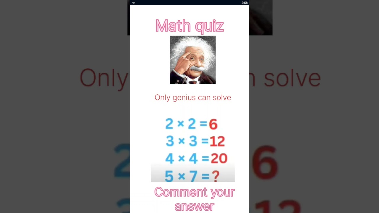 Genius Quiz - Matemática #quiz #quizchallange #perguntaserespostas #co