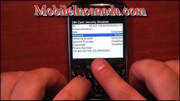 How to enter unlock code on Rogers Blackberry Curve Javelin 8900 - www.Mobileincanada.com