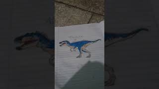 Drawing the Allosaurus fragilis dinosaur from jurassic world battle at big rock.