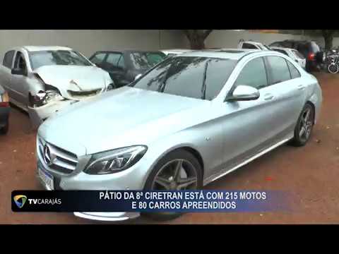 Patio da 8° CIRETRAN está com 215 motos e 80 carros apreendidos