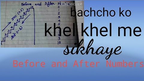 How to teach Before and After Numbers/bachcho ko easily kaise sikhaye Before and after Numbers/