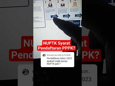 NUPTK Syarat Pendaftaran PPPK Guru 2023? #shorts