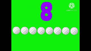 Counting 8 Bouncing Volleyballs