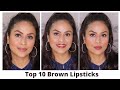 Top 10 Brown Lipsticks For Medium Deep Skintone | #ShuffleMyStash Ep 02 | Shalini Srivastava