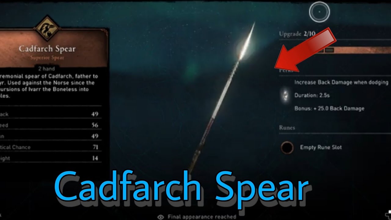 Assassin's Creed Valhalla Cadfarch Spear