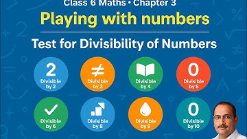 Class 6 Maths Chapter 3 Playing with numbers Test for Divisibility of Numbers #divisibility_test