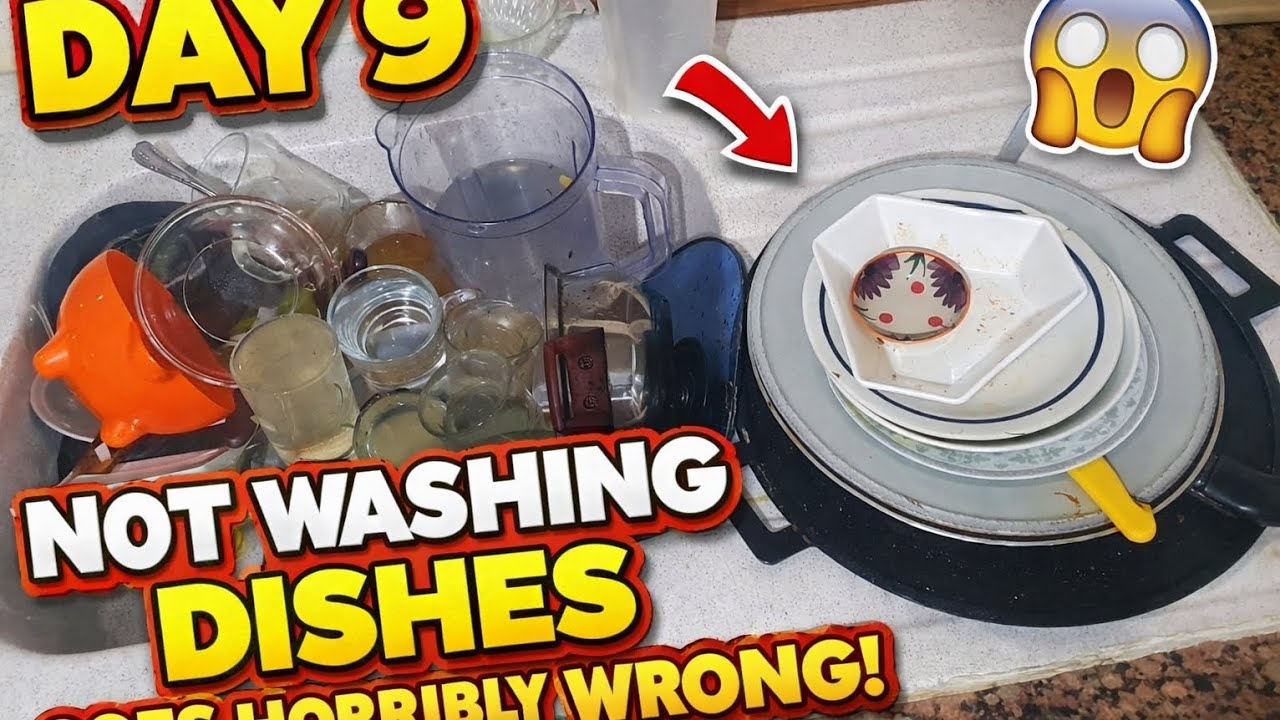 Day 9 Ramadan Dishwashing Challenge 🧼 | Cleaning After Iftar Motivation #asmr 