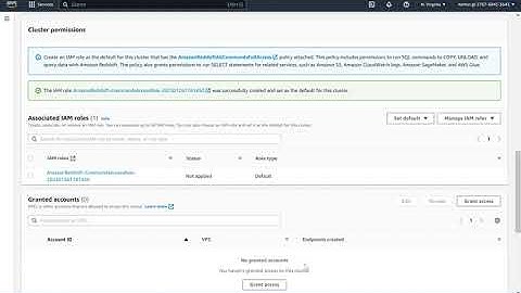Create Redshift cluster and database in that cluster