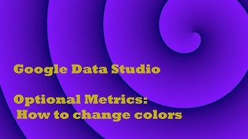 How to change colors in optional metrices (Google Data Studio)