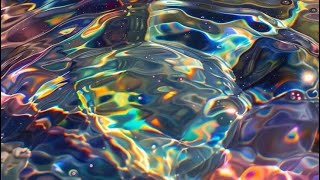4K Iridescent Liquid Background Loop ✨ Relaxing Abstract Waves (No Copyright)