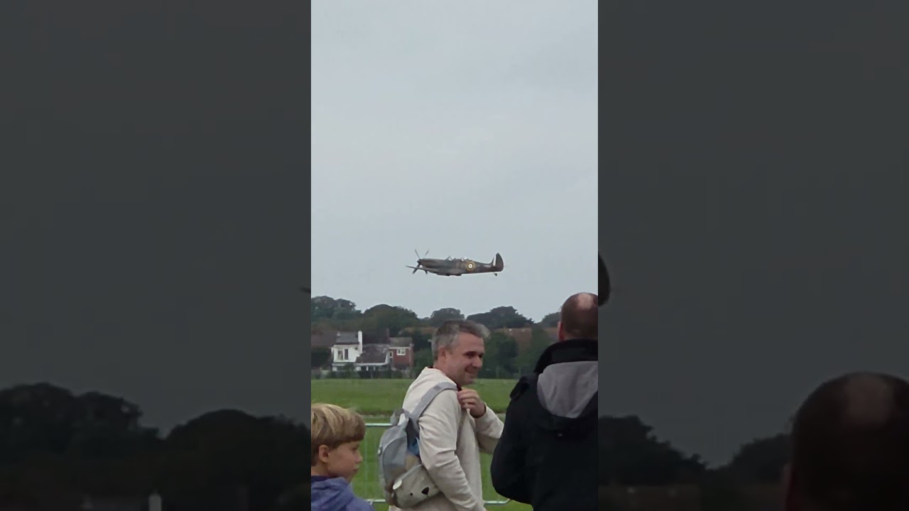 Spitfire takes off from Solent Airport Daedalus. 