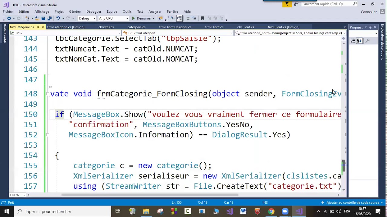cours 7 C# - YouTube