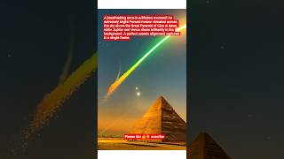 Perseid Meteor Blazes Over the Great Pyramid at Dawn! ☄️🛕 #cosmolog #space #astronomy #science