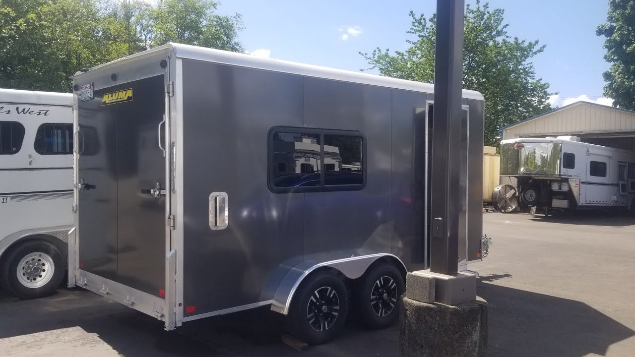 7x14 Cargo Trailer Conversion Tiny Housebefore Window Install