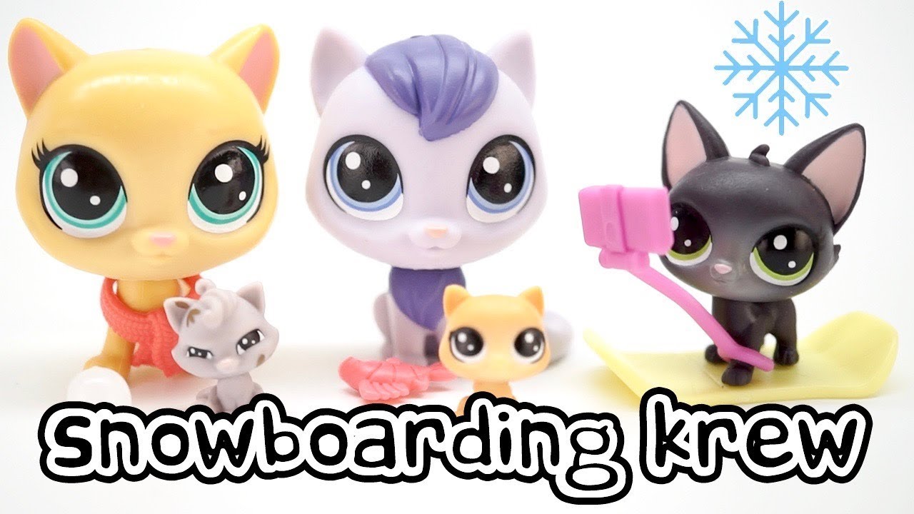 LPS - SNOWBOARDING KITTY CREW!! - YouTube