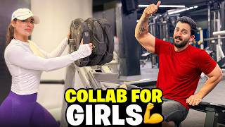 Thighs Exercise challenge with a Girl😱Shazi ko machine k oper bitha dia😆