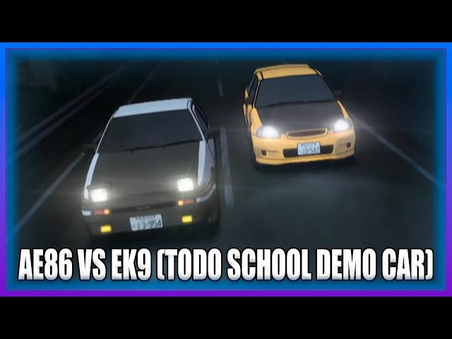 INITIAL D - AE86 VS EK9 (Todo School Demo Car) [HIGH QUALITY] class=