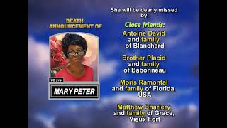 Mary Peter  ~ Long Obituary