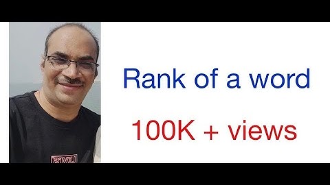 Permutations   Rank of a word.