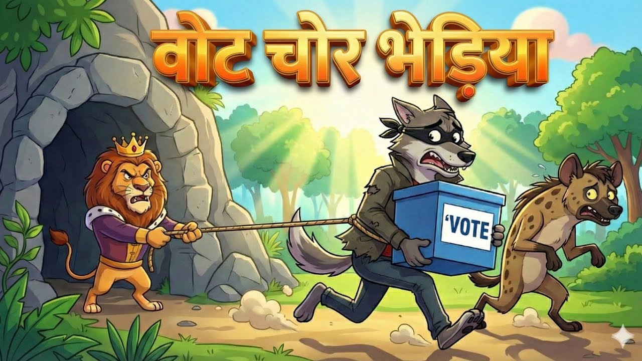 वोट चोर भेड़िया | Hindi Kahani| Animal story #cartoon #panchatantrastories