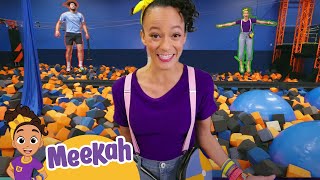 Learn To Jump and Do Flips with Meekah at Sky Zone | Educational Videos for Kids | Meekah Kids TV
