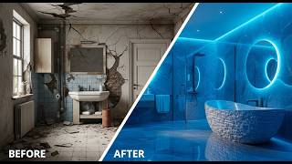 From Ruined Bathroom to Ocean Spa Retreat | AI Transformation