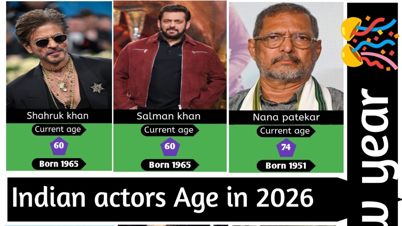 Famous Indian actors age in 2026 