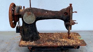 Restoration SINGER sewing machine antique Japan // Old and Rusted Sewing Machine Restoration