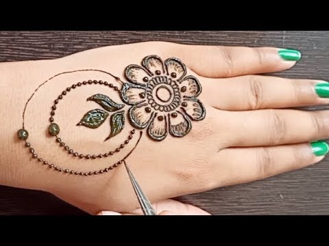 Flower Stylish Back Hand Mehndi Design | Gulf Mehndi Design | Jewellery ...