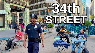 NEW YORK CITY Walking Tour [4K]  34th STREET