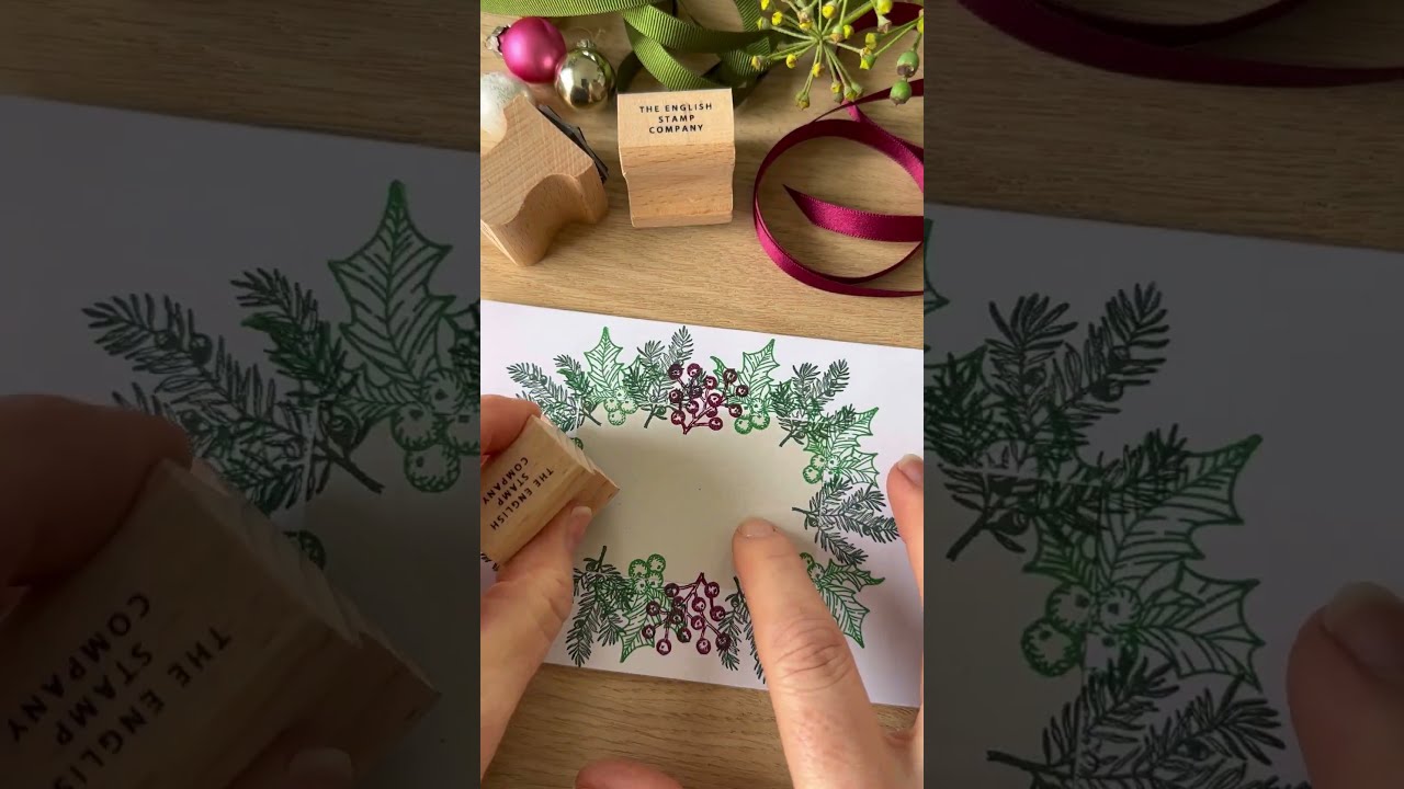 Handmade Christmas Cards with Winter Botanical Stamps | The English Stamp Co 🎄❄️
