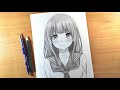 Cara menggambar chitanda eru - hyouka | how to draw animes girls