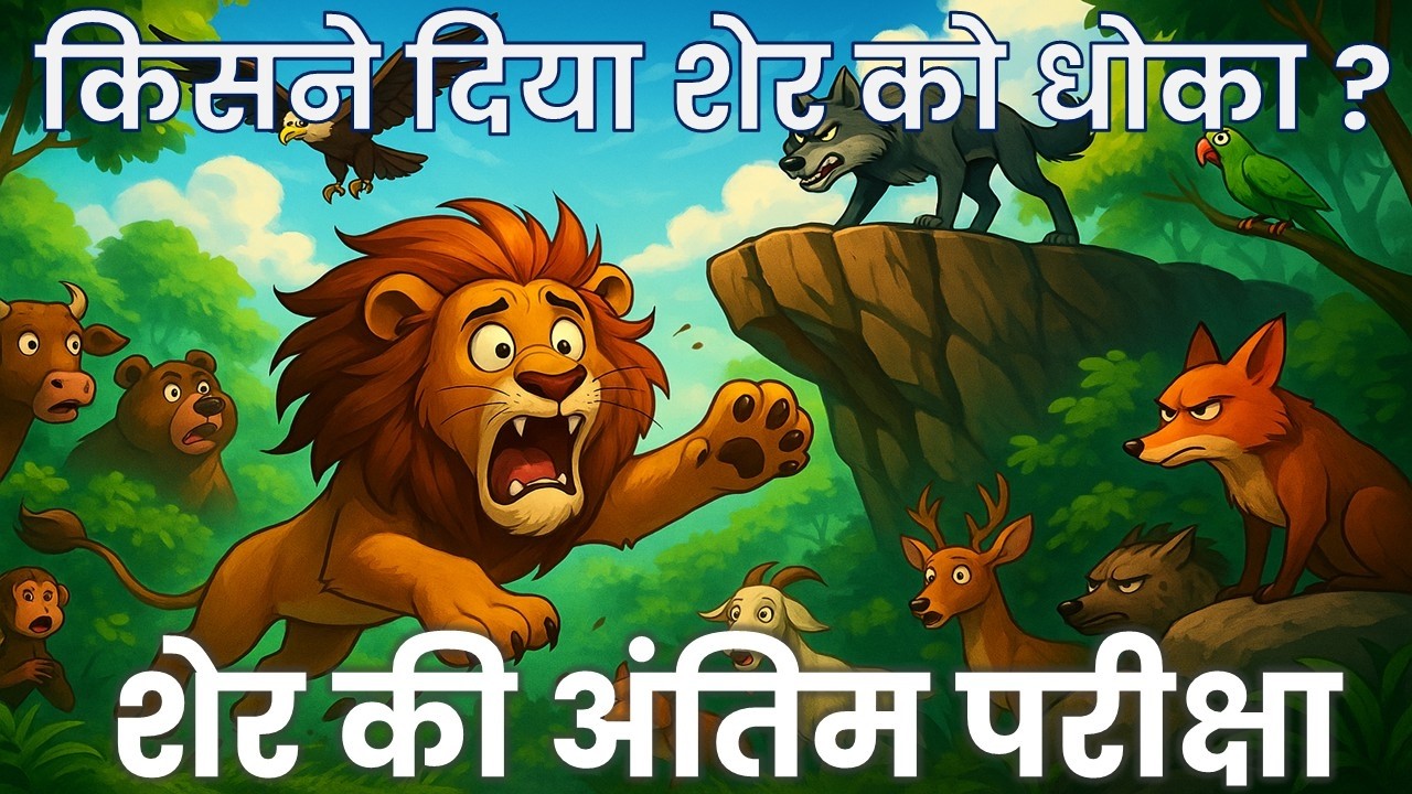भेड़िये, लोमड़ी और लकड़बग्घे का खौफनाक खेल #2 – शेर खतरे में | Jungle Story in Hindi | Moral Kahani
