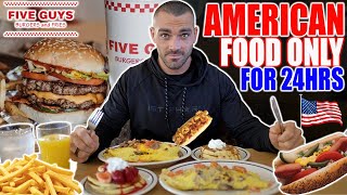 Eating only AMERICAN food for 24 HOURS | Wicked Cheat Day #118