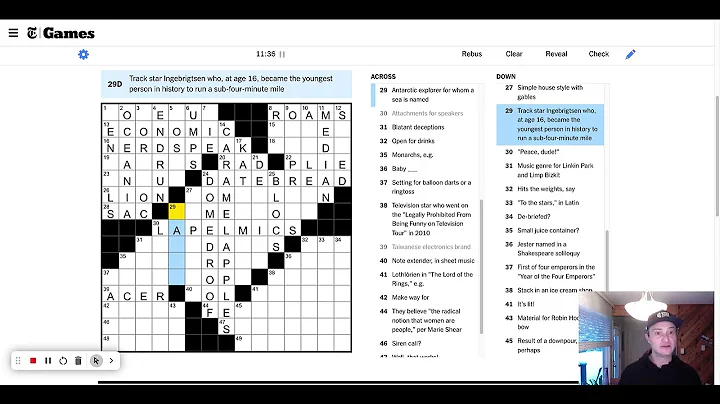 Saturday, January 11th - New York Times crossword puzzle solve