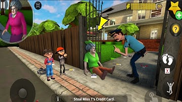 Scary Teacher 3D - with nick and tani troll Miss T fell face down  part 5245 #scaryteacher3d