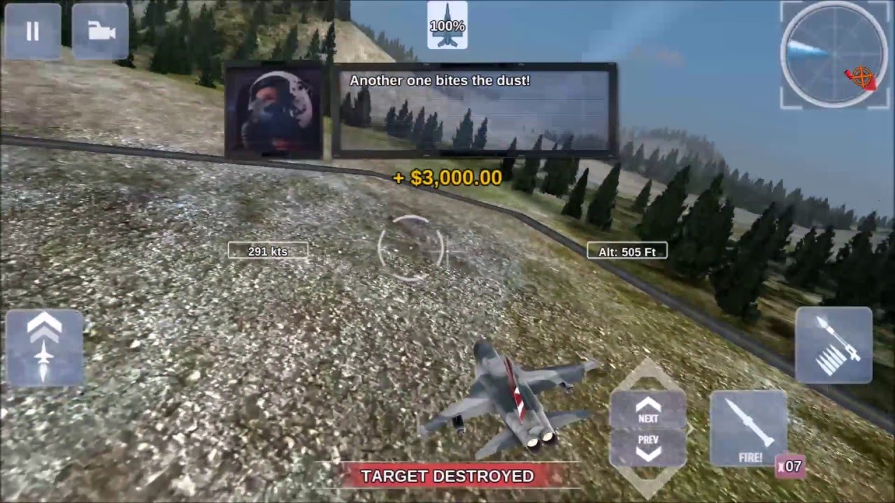 Factory Bombing Fighter Jet free game FOX ONE Gameplay (IOS/Android/Win)