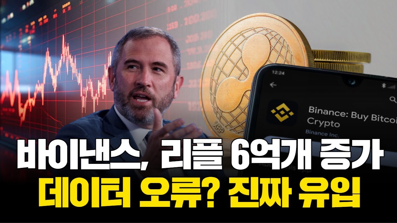 바이낸스, 리플 하루에 6억개 증가…데이터 오류? 진짜 유입