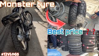 😱Splendor new tyre | moster tyer 👀❤️‍🔥 big tyers #splendor #splendorsplendor