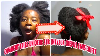 #Tuto chignon en cœur sur # CHEVEUX CRÉPUS||CATH TCHOKS