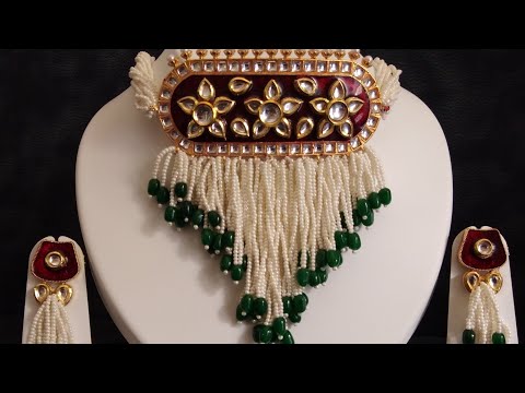 jodhpuri-choker-making-at-home/-#diy-/-#necklace-#@home-#choker