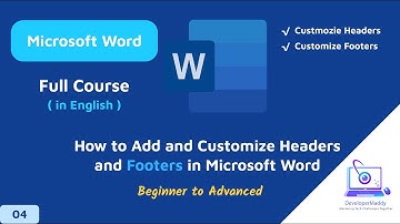 How to Add and Customize Headers and Footers in Microsoft Word | Developer Maddy