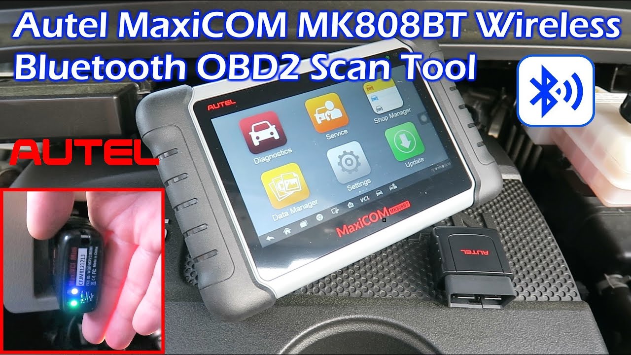Autel Mk808bt Pro Scanner Obd2 Car Diagnostic Tool Bi-directional