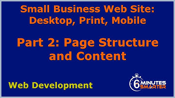 Small Cafe Site: Part 2 - Page Structure and Content