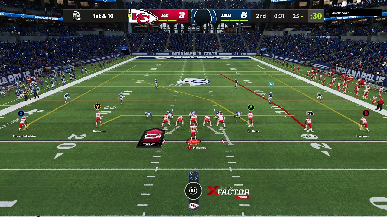 Free 46 yard with a Free timeout Madden 22