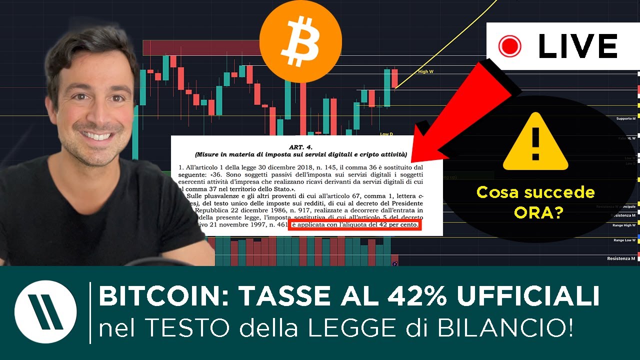 BITCOIN, CRYPTO: CI HANNO DICHIARATO GUERRA!! | TASSE AL 42% UFFICALE nella  LEGGE: che SUCCEDE ORA?
