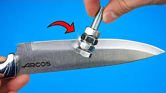 KNIFE like a Razor in 1 minute! Amazing ways sharpening - even cuts chains!