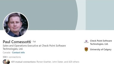 Talking To Check Point - A Day In The Life of Paul Comessotti