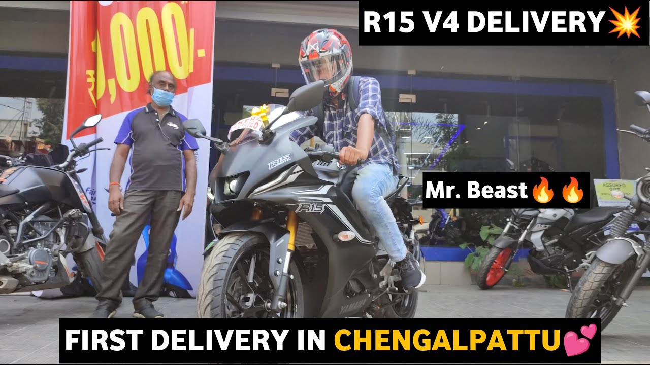 FIRST DELIVERY IN CHENGALPATTU R15 V4 😈💥| R15 V4 M First Impression🔥 & Full Review in Tamil
