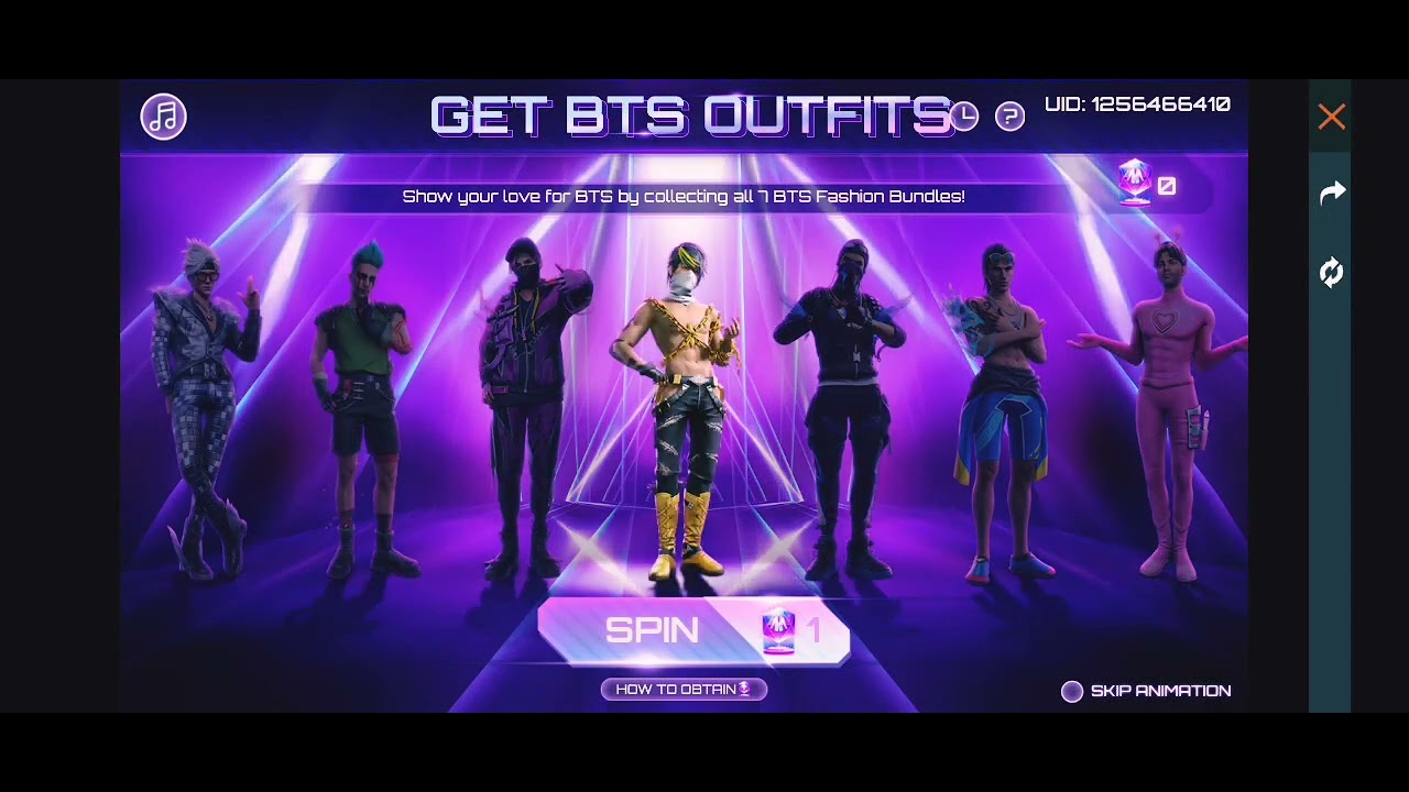 Free BTS Crystal Token Free Fire | Free BTS Bundle Exchange | Free Fire ...